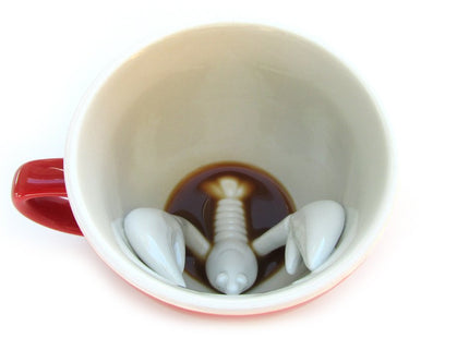 Creature Cups Lobster - Ceramic Mug - 3D Animal Inside, 11 oz, Fun Gift for Coffee & Tea Lovers