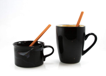 Honey Bear Kitchen Silicone Stirring Spoon (Set of 2, Black Bear Black) for Coffee & Tea
