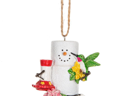 Ganz Smores Hummingbird Snowman Plastic Holiday Christmas Ornament