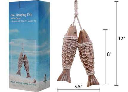 Antique Wood Fish Nautical Decor Decorative Hanging Fish Ornament