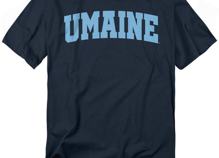 LOGOVISION University of Maine School Name Arch Unisex Adult T Shirt, Navy, Large