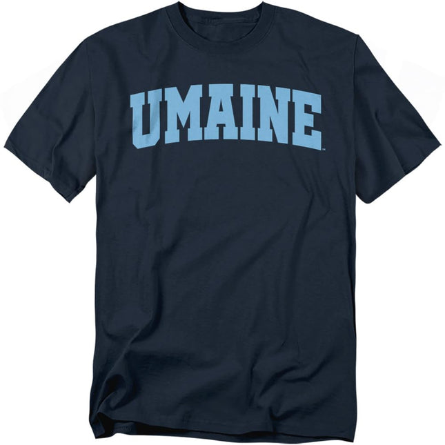 LOGOVISION University of Maine School Name Arch Unisex Adult T Shirt, Navy, Large