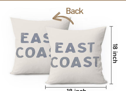 ETVISO Coastal Cowgirl Room Decor, Blue Coastal Western Pillow Cover 18x18, Preppy Beach Retro East Coast Decorative Throw Pillow Case for Girls Bedroom Home Drom Apartment