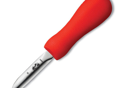 Victorinox Oyster Knife 2-3/4-Inch Hooked Tip New Haven Style Blade, Red SuperGrip Handle