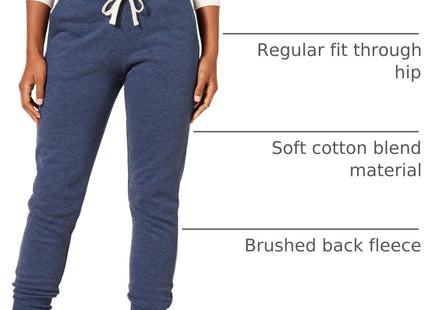 Amazon Essentials Women's Jogger Sweatpant Pants, -navy heather, Large