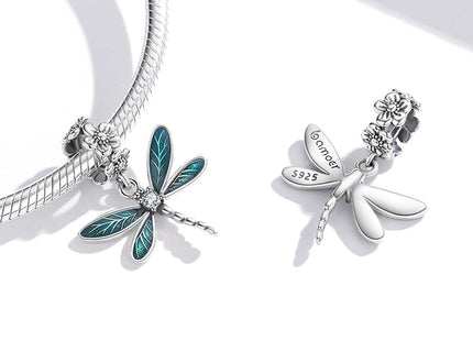 RUKYF 925 Sterling Silver Dragonfly Charms for Bracelets and Necklaces Best Jewelry Gifts for Dragonfly Lovers