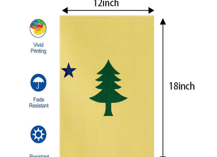 ACWIPT 2 in 1 Original Maine State and America USA Garden Flag 12x18inch,220D Sturdy Nylon Flag,Original ME Garden Flags. (Original)
