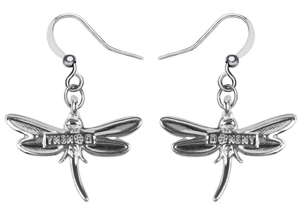 Alloy Cute Dragonfly Earrings Dangle Dragonfly Gifts for Women Fashion Summer Jewelry Enamel Charms (Violet)