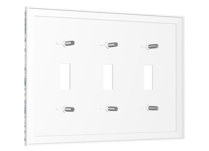 Ocean Octopus 3 Gang Light Switch Covers Decorative Unique Triple Toggle Wall Plate Electrical Faceplate Switchplate Sea Animal for Kitchen Bathroom Bedroom Home Decor