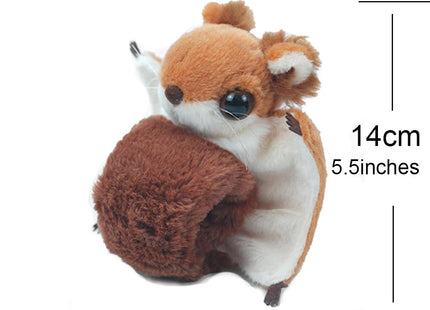 Hairy-Footed Flying Squirrel Stuffed Plush Toy, Hairy-Footed Flying Squirrel Plush Slap Bracelet, Flying Squirrel Plushies