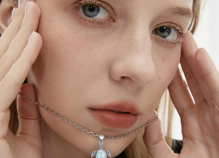 TALYKONG Turtle Necklace Gifts for Women Moonstone Sea Turtle Jewelry