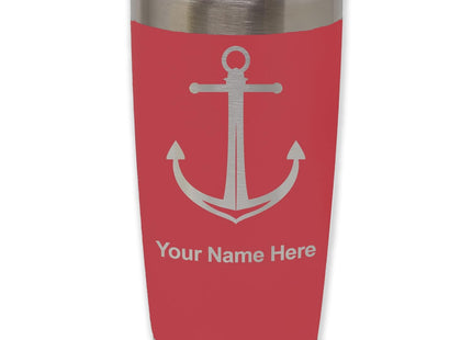 LaserGram Personalized 20oz Tumbler, Boat Anchor (Maroon)