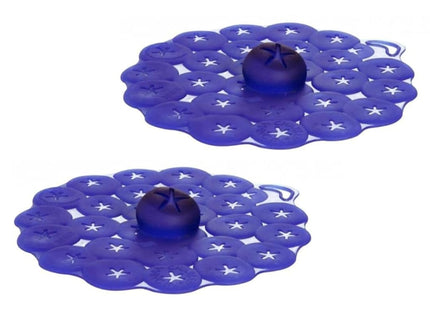 Charles Viancin Blueberry 4in Silicone Drink Covers, Set of 2