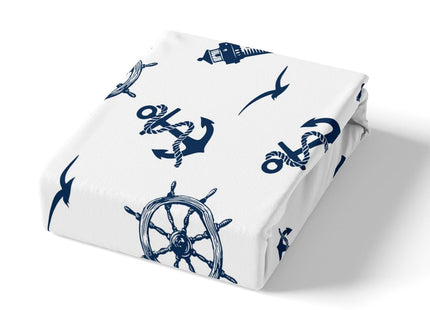 Feelyou Nautical Anchor Decor White Blue Bedding Set Twin Size Duvet Cover Set for Boys Girls Teens Ocean Duvet Cover Breathable Zipper Closure 2 Count 1 Duvet Cover & 1 Pillow Case