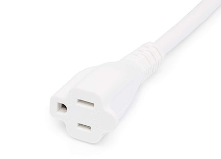 Amazon Basics Extension Cord, 20 Ft, 3 Prong Outlet Extender, Indoor Power Cord, 13 Amps, 125V, White