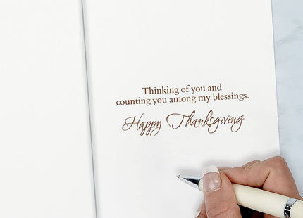 Current Chickadee Thanksgiving Greeting Cards - Set of 8 (1 Designs), Large 5" x 7", Autumn Cards with Sentiment Inside, White Envelopes