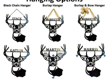Custom Rustic Deer Signs with Name Hunter Metal ACM Wall Art Gifts for Men