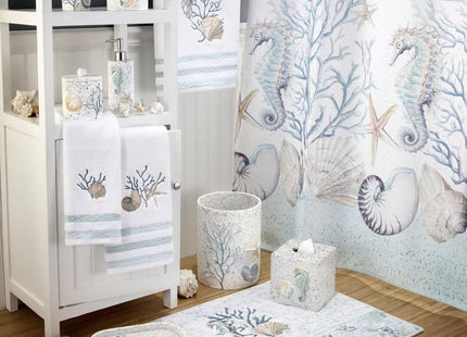 Avanti Linens - Fingertip Towel, Soft & Absorbent Cotton, Coastal Terrazzo