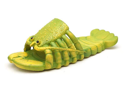 TOTENJS Unisex-Adults Slipper, Lobster, Animal Print, Size 7, Green