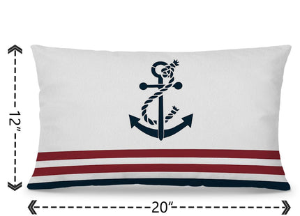 Nogrit Nautical Pillow Covers 12x20, Nautical Throw Pillows for Couch, Anchor Decor, Coastal Pillow Covers, Nautical Outdoor Decor