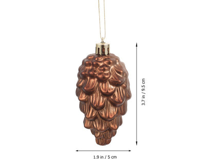 ABOOFAN 8 Pcs Christmas Pinecone Ornament Fall Hanging Pine Cone Ornament Shatterproof Pinecone Ball for Xmas Tree Fall Thanksgiving Day Decoration
