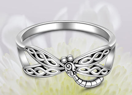 Dragonfly Ring for women Celtic Knot Wing Dragonfly Rings Thumb Jewelry