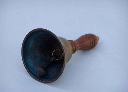 Hampton Nautical Bl-2016-AN Bell Nautical Décor Hand Bell, 7", Antique Brass