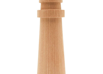 Lighthouse Decorations for Beach Themed Decor, Pack of 10 Wooden Lighthouse Figures, 5" Lighthouse Ornaments, by Woodpeckers