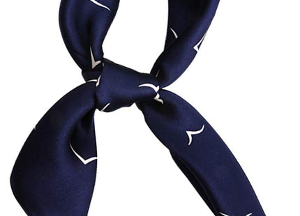 Persmileful Women's Fashion Soft Large Satin Square Chiffon Polyester Scarf Set Head Neck Multiuse Solid Colors Available (Blue Seagull)