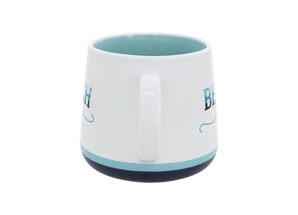 Pavilion Gift Company - Beach Life - Flip Flops - 18 oz Waterfront Ocean Seaside Coastal Tea Cup Coffee Mug Drinkware Outdoorsy