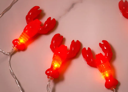 Amants01 Lobster String Lights Battery Operated 5ft 10 LEDs Lobster Indoor LED Lights Lobster Shaped Lamp Lights Party Decoration.
