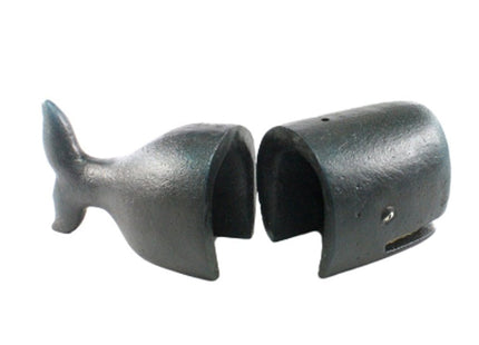 Homart Cast Iron Whale Bookends,Black