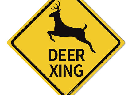 MOLESS 12x12″ Deer Crossing Sign, Deer Xing Road Sign Decor, 2308