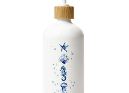 Stelloriellea Coastal Beach Glass Soap Dispenser with Pump