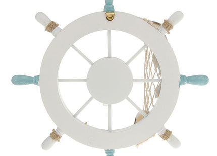 Wooden Ship Wheel Wall Decor 11" Nautical Beach Coastal Ocean Home Bathroom