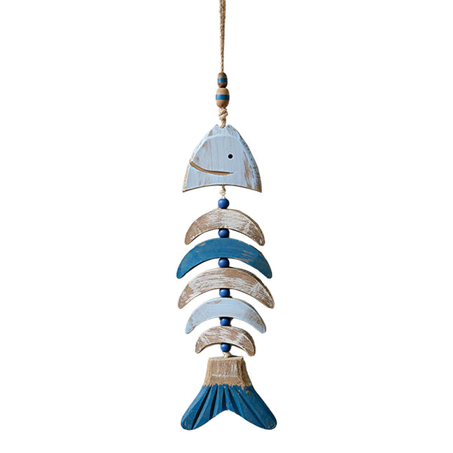 JQAQJU Wooden Rustic Fish Driftwood Wall Decor, Nautical Bathroom Decor