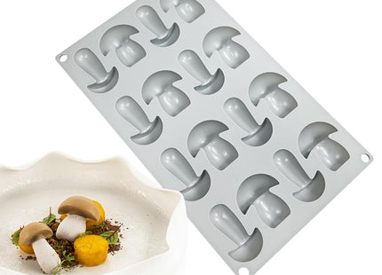 mostsom Silicone Mushroom Molds Nonstick Baking Pan Silicone Molds for Chocolate, Candy, Jelly, Ice Cube, Muffin (Mushroom N_11.92x7x0.88inch)
