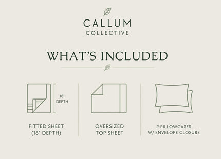 Callum Collective Cooling Eucalyptus Sheet Set, 4 Piece, King, Beach Sand