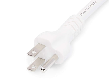 Amazon Basics Extension Cord, 10 Ft, 3-Prong Outlet Extender, Indoor Use, 13 Amps, 125V, White