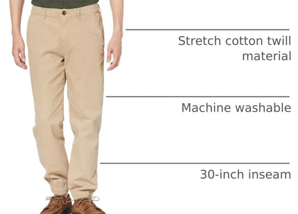 Amazon Essentials Men's Straight-Fit Jogger Pant, Khaki Brown, Large
