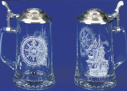 Glass Nautical Stein