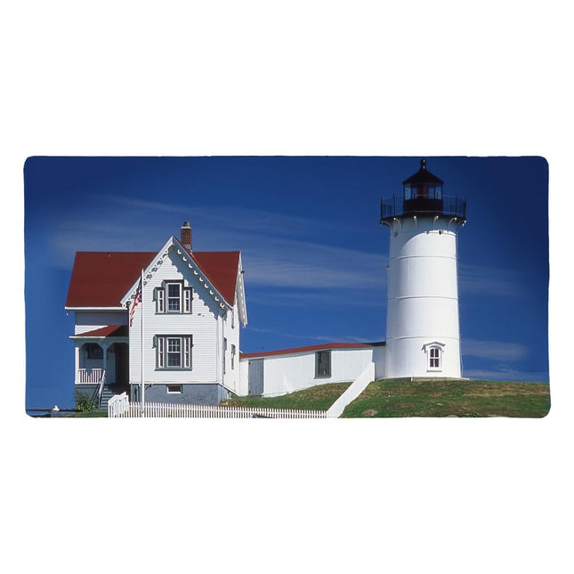 Nubble Lighthouse Maine ME Large Gaming Mouse Pad Desk Mat with Stitched Edges, Non-Slip Base for Gamer, Home and Office