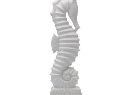 Fitz and Floyd Coastal Seahorse Figurine - Handcrafted White Earthenware, Nautical Decor Accent for Living Room, Dining Room, Mantel, Bathroom - Ocean-Inspired Sculptural Home Art, Beach House Decor