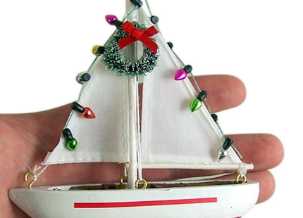 Sailboat Christmas Tree Ornament 5 1/2 Inch