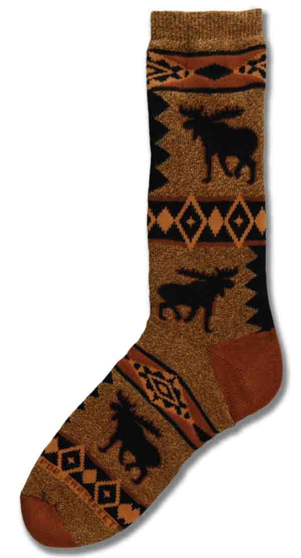Animal Den Moose Blanket Motif Socks Women's Size 6-10