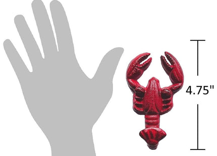 The Bridge Collection 4.5" Red Lobster Hook for Coastal Decor
