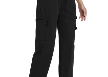 Quick Dry Lightweight Women's Hiking Cargo Pants With 5 Pockets(Black XL)