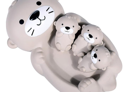 NEXTAKE Otter Bath Toy Set, Child-Mother Otter Playset Tub Toy, 1 Mother Otter and 3 Baby Otters Water Toy Bathtub Otter Toy Set Otters Family Floating Toy for Babies