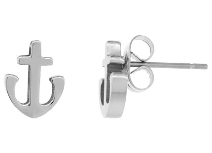 Small Stainless Steel Anchor Stud Earrings 1-10 Pack 3/8 inch