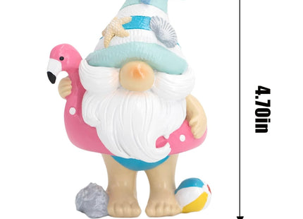 Hodao Flamingo Gnome Decoration, Coastal Beach Home Decor